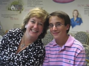 Liz and Grayson in 2008 at the Newport News Office